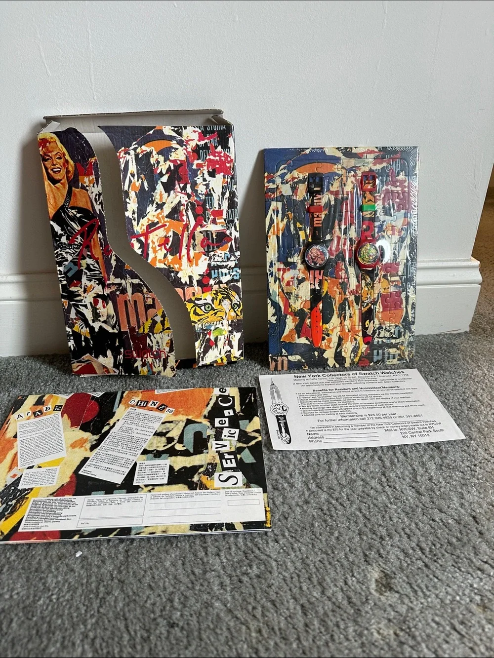 Limited Edition Swatch Set Marilyn Monroe and Tiger Sealed Watches